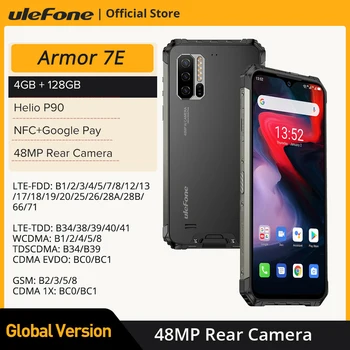 Ulefone Armor 7E Прочный Мобильный Телефон Helio P90 + 128 Г Смартфон 2,4 Г/5 Г WiFi Водонепроницаемый IP68 Глобальная версия Android 10 NFC/48 Мп