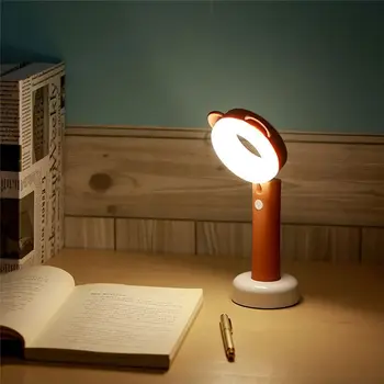 Детская лампа для чтения со светодиодным таймером угла наклона защиты глаз, настольная лампа с автоматическим выключением, USB-аккумуляторная настольная лампа для учебы