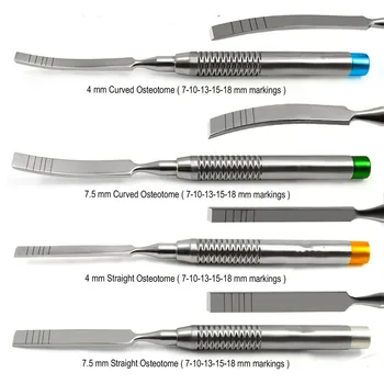 Инструмент для имплантации зубов из нержавеющей стали, зубная стамеска Ochsenbein, зубной костный нож, инструмент для пластики костей полости рта