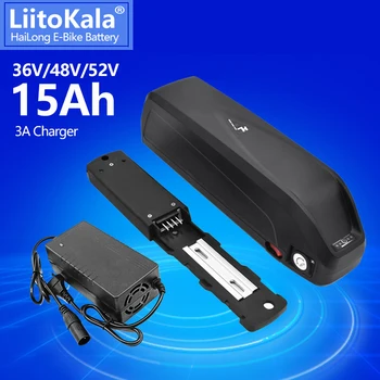 LiitoKala 52v 48v 36v 15Ah Аккумуляторная батарея Для Электровелосипеда Hailong 500w 750w 1000w Ebike Batterie Для Bafang BBS02 BBS03 BBSHD