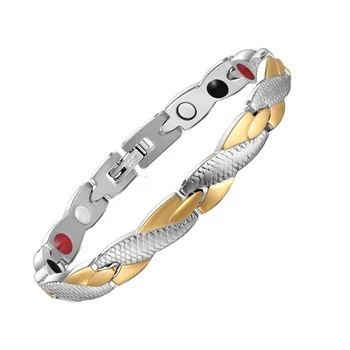 Ювелирные браслеты с защитой от электромагнитных помех, пара магнитов, биоэнергетический браслет, магнитный браслет для здоровья 4 в 1 с квантовой энергией