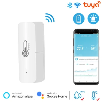 Tuya Smart Wifi Zigbee Датчик Температуры И Влажности Для Помещений, Гигрометр, Термометр, Детектор, Дистанционное Управление, Alexa, Google Home
