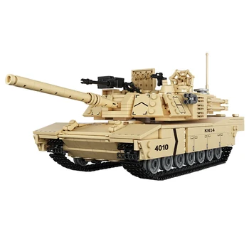 Военная серия Второй мировой войны M1A2 Основной боевой танк Коллекционная модель Строительные блоки Кирпичи Игрушки Рождественские подарки