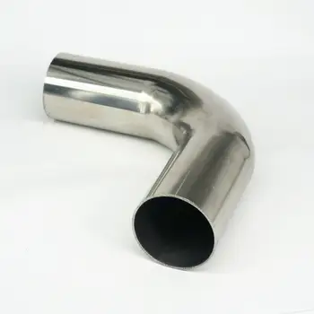 57 мм O/D 304 Нержавеющая сталь Санитарная сварка 90 градусов колено трубы Стыковая труба Фитинг Прямая труба длина 100 мм