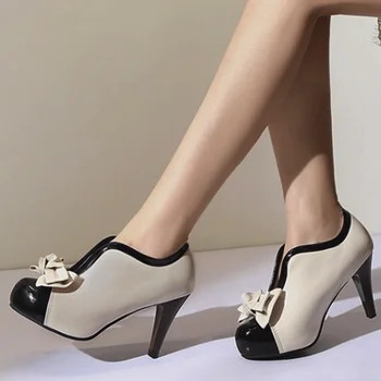 Karinluna, модные большие размеры 34-43, женские туфли-лодочки на высоком каблуке с бабочкой, женская обувь на платформе, оптовая продажа, женская обувь для свадебной вечеринки