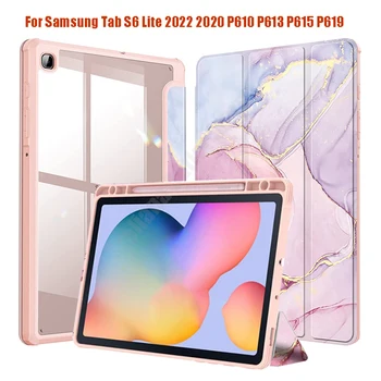Прозрачная Задняя Крышка Funda Para для Samsung Galaxy Tab S6 Lite 10,4 дюймовый Чехол 2022 2020 P610 P619 Чехол Для планшета С Держателем S Pen