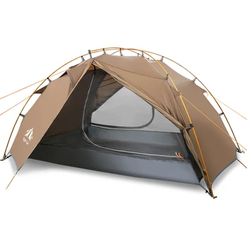 Походная палатка для кемпинга на 2 персоны с отдельным алюминиевым шестом Rainfly, двухслойные L-образные двери, водонепроницаемые