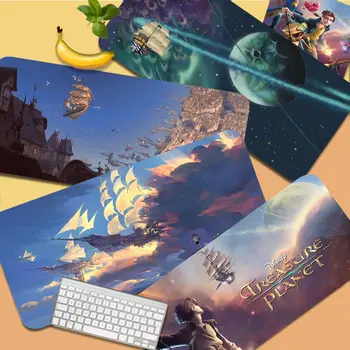 Disney Treasure Planet В наличии, Большой игровой коврик для мыши, Размер XL, Фиксирующий край для игровой клавиатуры