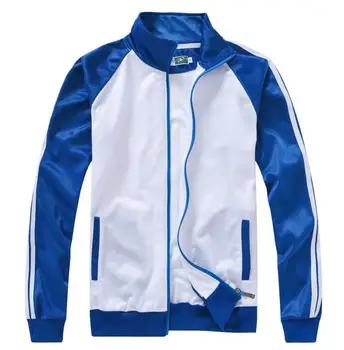 Куртка в китайской школьной форме Весна Винтаж 2000-х Годов, Высокая школьная синяя Белая