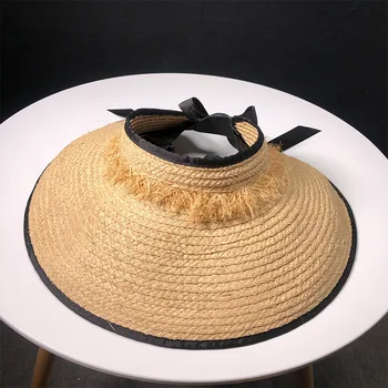 PEIPAI001 Летняя женская праздничная соломенная шляпа из рафии, солнцезащитная кепка, женская кепка с козырьком, солнцезащитный крем gorros ручной работы, кепка без козырька