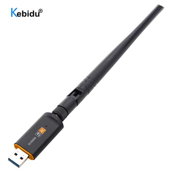 KEBIDU 5dBi Антенна USB 3,0 WiFi Адаптер 1200 Мбит/с Сетевая карта 2,4 ГГц/5 ГГц Двухдиапазонный WiFi Приемник ключа RTL8812 Для Портативных ПК