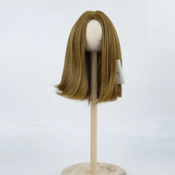 Парик для волос куклы Блит 9-10 дюймов 25 см, короткий прямой, основной цвет, термостойкий проволочный материал для куклы 