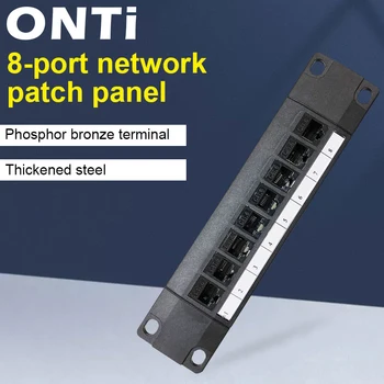 ONTi 8-портовая Прямая коммутационная панель CAT6, сетевой кабель RJ45, адаптер Keystone Jack, Распределительная рама Ethernet