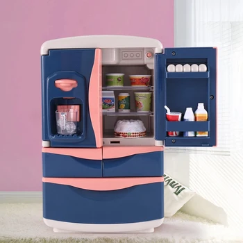 FBIL-Yh218-2Ce Бытовой Холодильник, имитирующий Детскую мелкую бытовую технику, игрушки Для мальчиков и девочек, Музыкальный набор с подсветкой