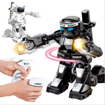 Радиоуправляемая игрушка-робот 2,4 Г, управление боевым роботом, Боевые роботы Пк, Забавная игрушка для мальчиков, Детский подарок со светом, Звуком, игрушки с дистанционным управлением