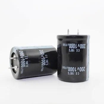 200 В 1000 мкФ Высококачественный жесткий электролитический конденсатор 200 В 1000 мкФ 1000 мкф200 в 30*35 мм