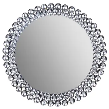 Настенное зеркало из серебра с драгоценными камнями, 24