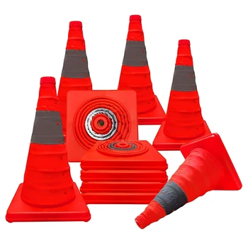 Оранжевый защитный дорожный светоотражающий парковочный конус, многоцелевые строительные конусы для тренировок, парковки и вождения