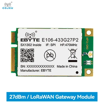 Cojxu LoRaWAN SX1302 433 МГц Шлюзовой модуль E106-433G27P2 27dBm PCI-e Интерфейс Низкое Энергопотребление 5 км SMD Модуль SPI IPX
