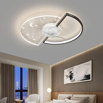 Jjc Бытовой умный потолочный светильник, бытовой вентилятор, потолочный светильник, трехцветный светильник, потолочный светильник Подходит для спальни, кабинета