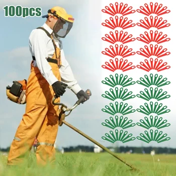 100 Шт. Лезвия для триммера для травы для куллера для BOSCH OZITO Garden Yard Пластиковая Прочная резкая стрижка газона