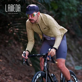 LAMEDA, Мужская тонкая велосипедная ветрозащитная спинка, Дышащая велосипедная куртка, Ветровка, Верхняя одежда для горных шоссейных велосипедов, Короткие ветра, женщины