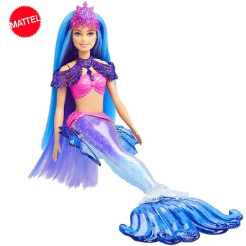 Оригинальная Mattel Барби Русалка Силовая кукла Исследование океана Домашние животные в форме рыбьего хвоста фэнтезийные игрушки принцессы для девочек Коллекция подарков