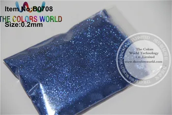 B0708 0,2 мм бриллиантовая блестящая пудра синего цвета для дизайна ногтей, тату-чернил и DIY decora shinning powder
