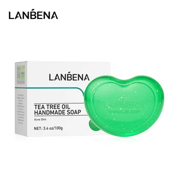Мыло ручной работы LANBENA 24K Gold с гиалуроновой кислотой Для чистки лица, Увлажняющее Лечение акне, Восстанавливающее, Отбеливающее, Против морщин