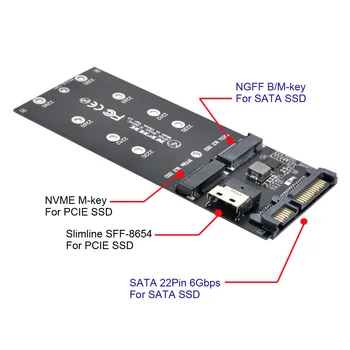 Комплект Chenyang SFF-8654 для U2 NGFF M-Key к адаптеру Slimline SAS NVME PCIe SSD SATA для материнской платы
