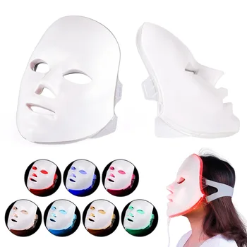 NoBOX-7 Цветов Светодиодная фотонная маска для лица, Фотоомоложение, светодиодная маска Против морщин, Лечение акне, Осветляющая кожу, светодиодная маска для ухода за кожей