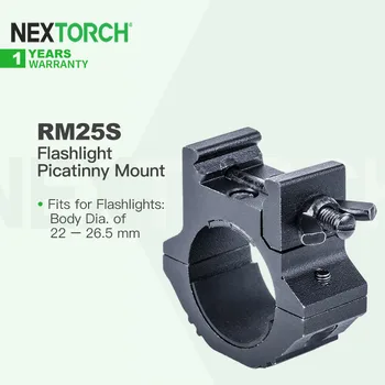 Тактическое крепление для фонаря Nextorch RM25S, совместимое с фонарем диаметром 22-26,5 мм и рейкой Пикатинни 20 мм для охоты, EDC