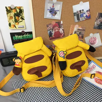 2023 Новые японские милые детские сумки в стиле Пикачу для учащихся начальной и средней школы, Сумка-мессенджер для мальчиков и девочек, сумка через плечо