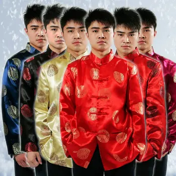 2019 традиционная китайская одежда для мужчин, топ, костюм тан, подарок на Новый год, вечеринка