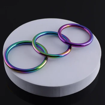 Кольцо для пениса из нержавеющей стали цвета радуги, секс-игрушки для мужчин, Круглые кольца для члена, Кольцо для пениса из металла, кольцо для пениса, связанное с мошонкой, кольцо для члена
