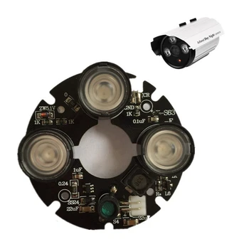 5X 3 массива ИК светодиодных прожекторов Инфракрасная 3X ИК светодиодная плата для камер видеонаблюдения ночного видения (диаметр 53 мм)