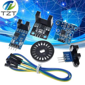 TZT Фотоэлектрический модуль датчика скорости луча 3,3V-5 V Щелевой Счетчик Тахогенератора с Оптроном Для Arduino/51/AVR/PIC Diy Kit