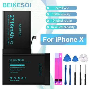 Аккумулятор BEIKESOI Для iPhone X XR XS MAX Apple iPhone bateria Для iPhone X XS xsmax xr Аккумулятор для мобильного телефона с Инструментом