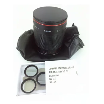 Ручной Телеобъектив с Зеркальным Отражением 500 мм F8 для Камеры Canon Nikon Pentax Sony Olympus Panasonic 500 мм F/8