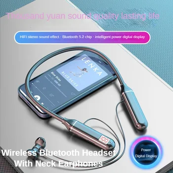 Беспроводные Bluetooth-наушники-вкладыши с функцией цифрового дисплея, спортивная стереосистема большой емкости, активное шумоподавление