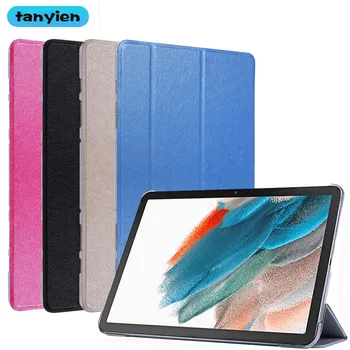 Чехол для планшета Samsung Galaxy Tab A8 10,5 2021 SM-X200 SM-X205 X200 X205 Trifold из Искусственной Кожи с Откидной крышкой-подставкой
