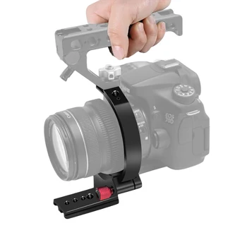 Кронштейн для крепления объектива камеры FEICHAO с полукруглым кольцом Горизонтальный Вертикальный Видео с Холодным Башмаком для объектива Sony/Canon/Nikon/Fuji 94 мм