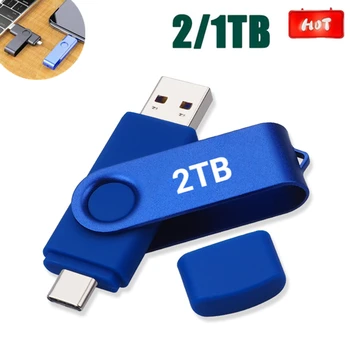 Новый Тип C 2 ТБ USB Флэш-накопитель OTG 2 В 1 Флеш-накопитель USB Stick Высокоскоростной 3,0 USB C 2 ТБ флэш-диск Флешка Для Телефона Ноутбук ПК