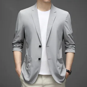 6327-Мужской осенний новый свободный маленький костюм корейской версии трендовой куртки для отдыха в британском стиле west jacket
