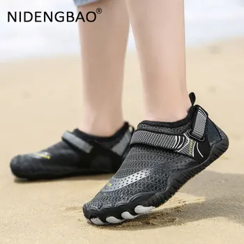 Детские кроссовки для мальчиков, Пляжная обувь для девочек Босиком, Дышащая Быстросохнущая Уличная Нескользящая обувь для водных видов спорта, Детская