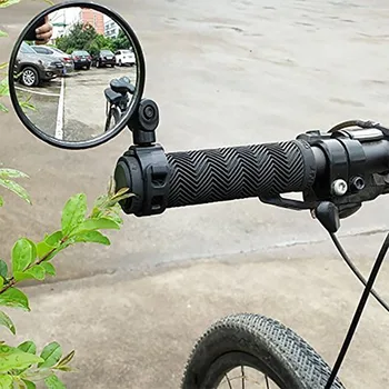 Универсальное зеркало для мотоцикла, алюминиевая Черная ручка, торцевые боковые зеркала заднего вида, подходящие для велосипедов Диаметром 15-33 мм, аксессуары для мотоциклов