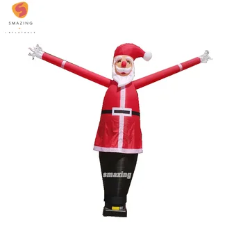 Рождественский небесный танцор надувной рекламный воздушный танцор Санта-Клауса для продажи