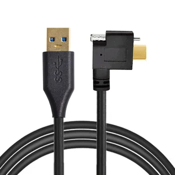 CYSM с левым и правым углом USB 3.1 Type-C, одновинтовой фиксатор для стандартного кабеля передачи данных USB3.0 на 90 градусов для камеры