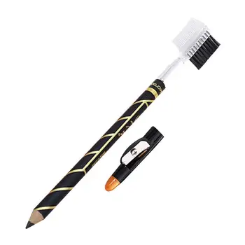 Карандаш для бровей, подводка для глаз, Парикмахерский карандаш со встроенной точилкой и кисточкой, Водостойкий стойкий натуральный инструмент для макияжа, косметика