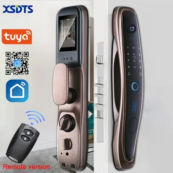 Новое биометрическое приложение Tuya WIFI, удаленная камера, Электронный умный дверной замок, пароль, Электронные замки отпечатков пальцев, ключ, IC-карта, разблокировка